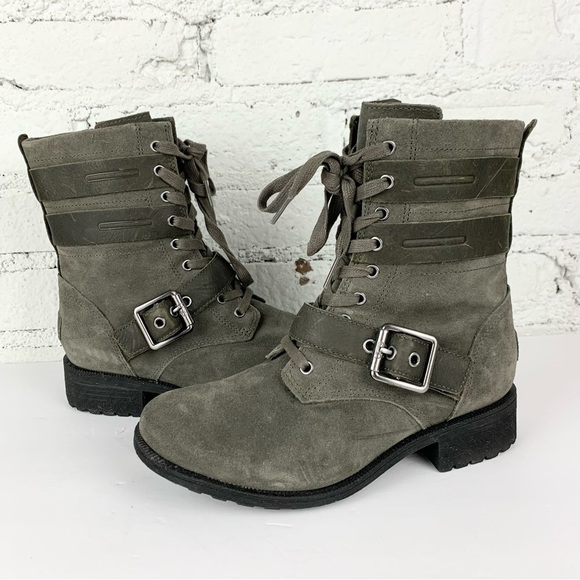 UGG Zia Lace Up Side Zip Waterproof Winter Snow Motto Boots 7 - Picture 2 of 15